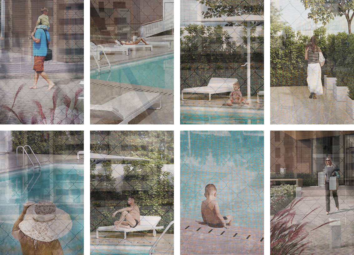 Jorge Yeregui. Comunidades, La Piscina II, 2020, archival pigment print on cotton paper, 63x42cm each