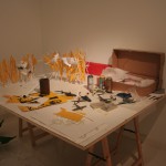 Parachute, 2010. Wood, PVC, vinyl and enamel, variable dimensions. Gallery Paz y comedias, Valencia