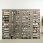 W-70, 2007. 2D. Anamorphic photographic wallpaper, 210 x 250 x 150 cm