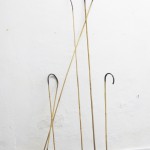 Cane nº9, 2014. False bamboo and painted copper, 97 x 28 x 28 cm. 11 meters in length.