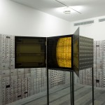 The Safe, (installation view, doors opened), 2009. Lightbox, mirrors, aluminium, Lambda prints, 60x60x90cm