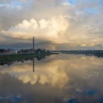 Daugavpils/Dvinsk/Dyneburg/Borisoglebsk, [River], 2013. Lambda Duratrans Print in plexiglas gabinet covered with control view film, 40 x 50 x 25 cm.