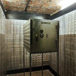 The Safe, (installation view, doors  closed), 2009. Lightbox, mirrors, aluminium, Lambda prints, 60x60x90cm