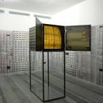 The Safe, (installation view, doors opened), 2009. Lightbox, mirrors, aluminium, Lambda prints, 60x60x90cm