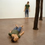 Han Dormido Mucho Tiempo en el Bosque. 2002. Installation, terracotta, paint, wax, lifesize. Exhibition view, Gallery Pepe Cobo, Seville.