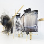 Preparing the Space, 2014. Colour print, plexiglass, PVC, wood. 130 x 69 x 37 cm.