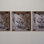 François Bucher&Lina López. Monstrare, 2015. Archival pigment print on cotton paper, 42,5 cm x 127, 5 cm Ed. 3+ 2 PA. Event Horizon. Exhibition view. 2015