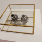 François Bucher&Lina López. Le Temps qui reste, 2014. Glass bell glasses with photographic lenses, 20 x 20 x 15 cm. Ed. 3 + 2AP. (detail). Event Horizon. Exhibition view. 2015