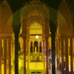 Iván Candeo, La Alhambra, 2019, Audible postcard with colour filter, 22 x 16.5 cm