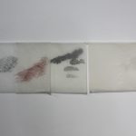 Sin título, 2010-2020. Oil, sumi-e ink, pencil on waxed papel, 24,00 x 91,00 cm