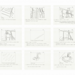 La muerte en la horca de Sadam Huseín, 2019 Drawings, ink and graphite on sketchbook (9 sheets of 14.8 cm x 19.5 cm each)