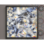 Anisotropía #6, L.P. Rosen, 2019, Polarizing filter, acrylic, PT (polyethylene terephthalate), led light panel, 60x60 cm