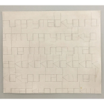 S:T, 2020, Gelatin, rabbit tail, calcium bicarbonate and pencil on cotton paper and tissue, 30x36 cm
