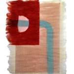 Lanolín XIV, 2016. Screen print and transfer ink on experimental merino wool surface, 60x50 cm