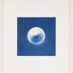 Contact. A celestial event, no words, they should have sent a poet, 2021. Cyanotype, 17.6 x 17.5 cm