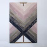 Belén Rodríguez, Juni Hitoe Aguacate Rosa, 2022. Faded cotton canvas, teak wood frame.220 x 150 cm.