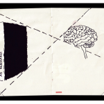 ¿Entonces qué?, 2021. Ink on diary paper, 11,5 x 23 cm