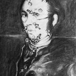 Goya's self-portrait with spectacles (Attributed to Goya), 2022. Graphite and pastel on Fabriano paper, 70 x 50 cm