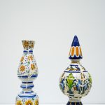 Mosaica (Santa Justa y Santa Rufina) 2024. Cerámica rota y reconstruida. Dos piezas. 48x17 cm / 53x21 cm