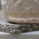 Sin título (detail), 2020. Mercedes Pimiento. Earthenware, marble, granite and hydrochloric acid. 26x25x25cm